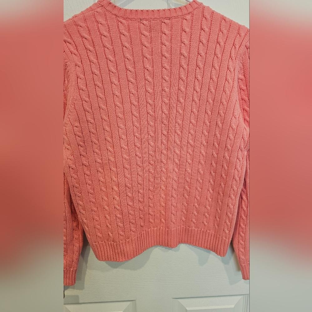 Lauren Ralph Lauren Women's Light Pink Knit Y2K Sweater Size--M - Picture 7 of 12